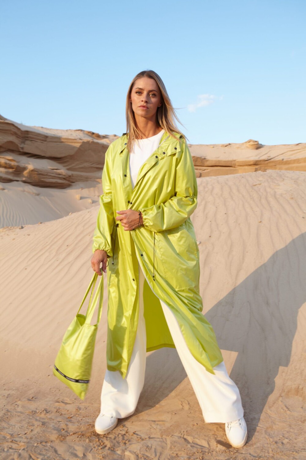 Raincoat - lime green