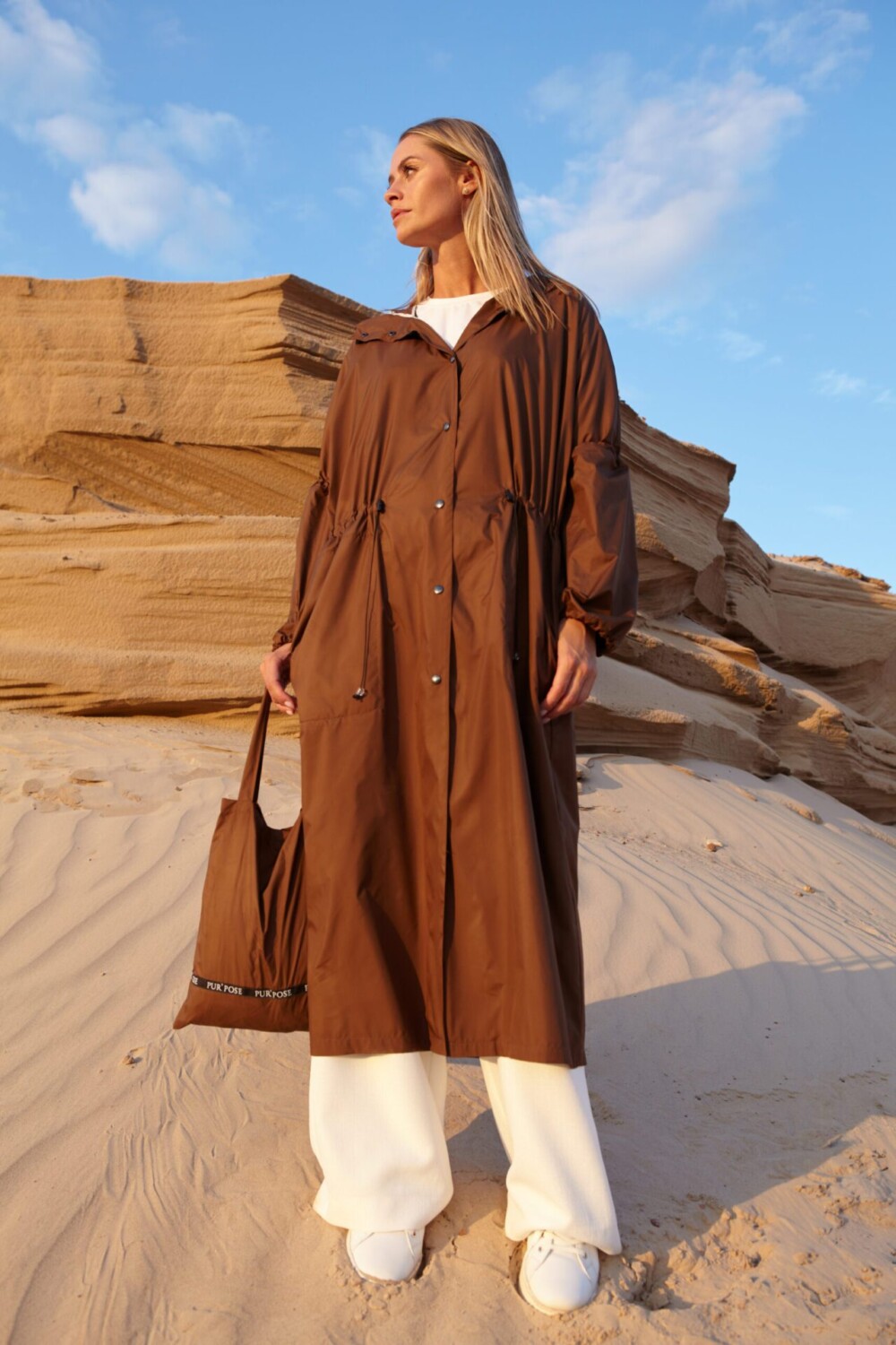 Raincoat - caramel brown