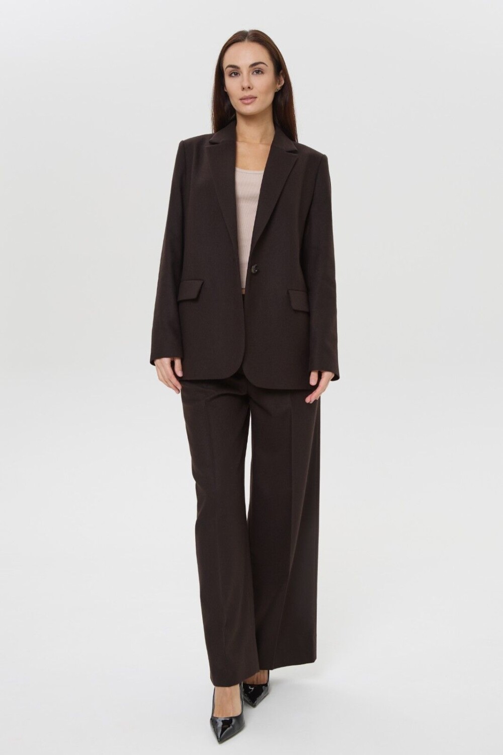 Plačios kelnės Milano - chocolate